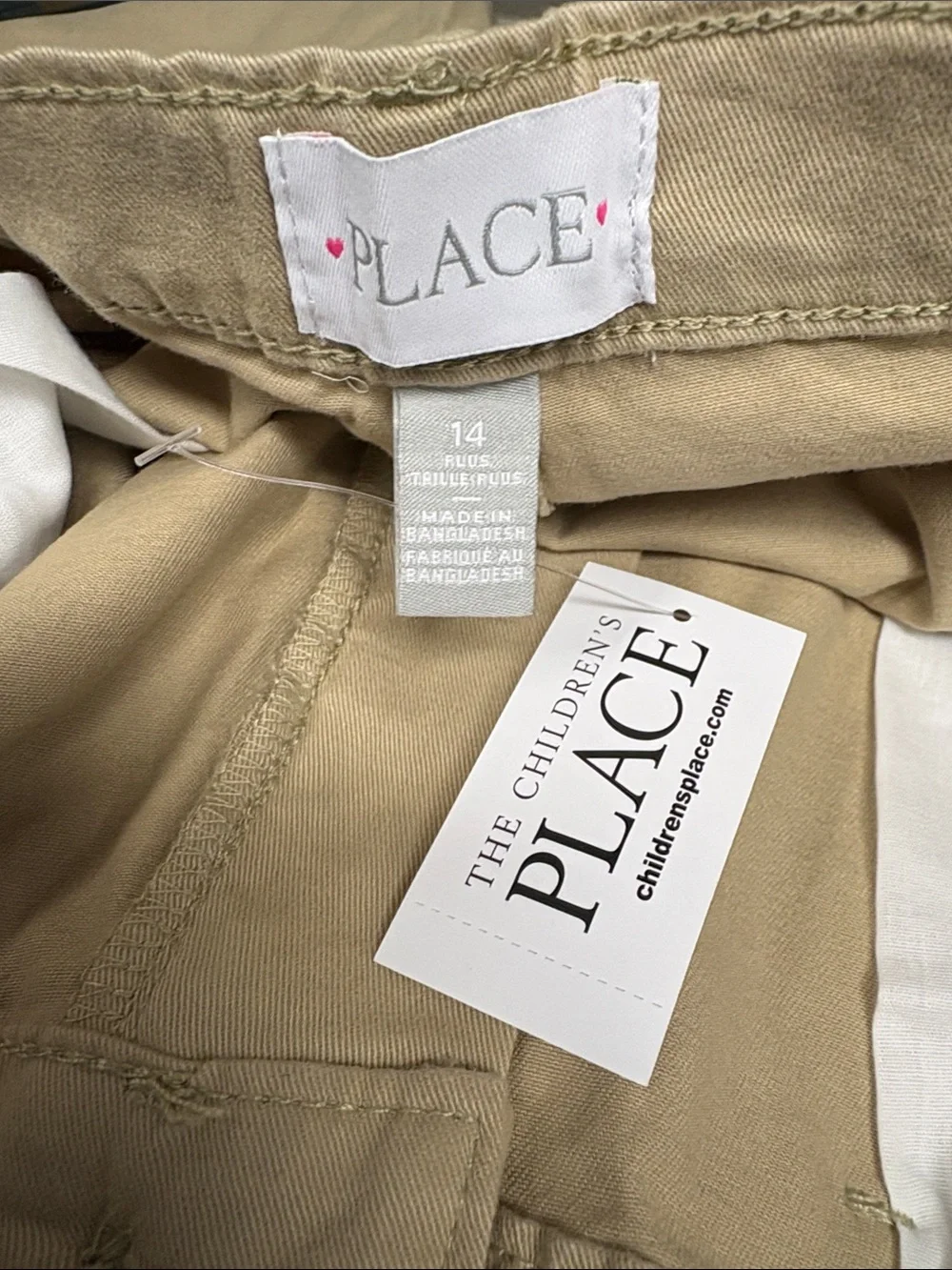 The Children's Place girls 14 Plus Navy Khaki Stretch Chino Pants Uniform $80